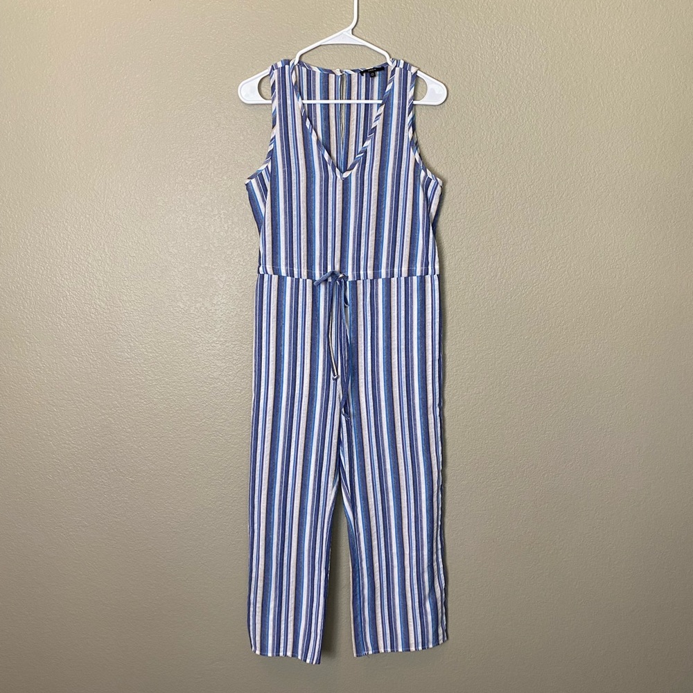 Drew Cotton Blue Stripe Made in USA Jumpsuit